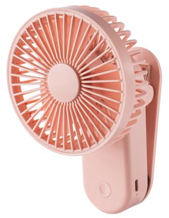DIYEAH 1 Juego Ventilador Portátil USB Recargable con Clip Uso Casa Oficina y Actividades Aire bajo Ruido y Multifuncional Rosa