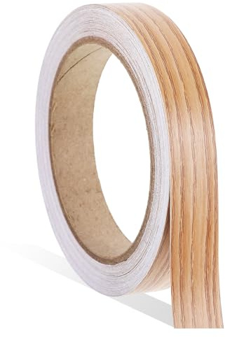 18mm x 10m Melamine Edging Tape,Self-Adhesive Wood Trim Effect Edging Strip for Furniture Worktop Cabinet Desk Shelves Panels,Edge Banding for DIY Wood Restoration & Decoration(Cottonwood)