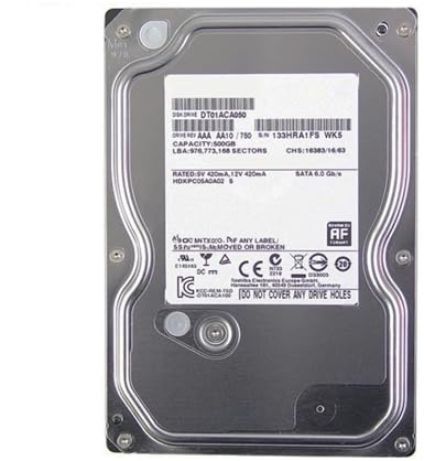 JXCHSWOU Computadora de Escritorio, Disco Duro de 500 GB, Disco Duro mecánico Interno de 3,5, SATA3 de 6 GB/s, búfer de 500 GB y 7200 RPM.