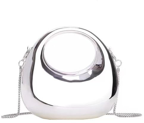 LAOYEFACAI Damen Clutch Verspiegelte Acryl-Geldbörse für Damen Mondtasche mit Tragegriff Oben und abnehmbarem Schultergurt Für Hochzeit Party Bankett Feiertage Brauttasche