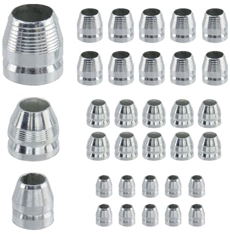 Pastlla 30pcs Round Axe Handle Wedge Kit, Safety Metal Round Steel, Metal Mauls Handle Wedges for Axe Hammer Sledge Reinforcing (0.31/0.39/0.47 Inch)