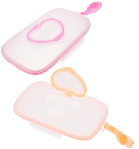 Yardenfun 2 pezzi Salviette Umidificate Portatile Contenitore Compatto per Salviettine Bagnate e Asciutte Dispenser e Resistente per Adatto Passeggino e Viaggi Design Leggero e Durevole