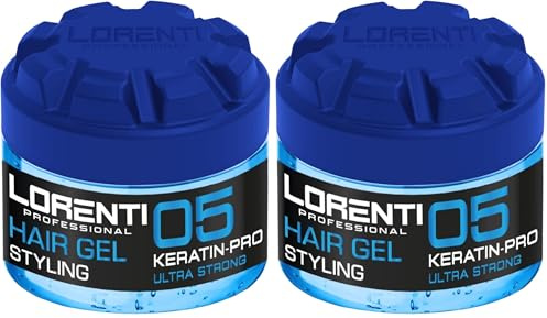 LORENTI TOKYO & SEOUL Barber Hair Styling Gel 05 Keratin-Pro Ultra Hold 300ml - Haargel Herren - Starker Halt - Kein Verkleben und ohne Rückstände - Alkohol Frei - Hair Gel - wet hair look