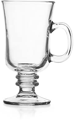 Libbey 8-Ounce Irish Coffee Mug, Box of 12, Clear