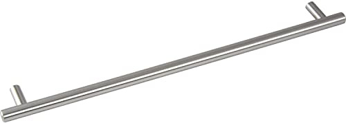 GRIMME 8569210310 Basic skåphandtag Enija möbelhandtag (barell) ø 12 mm, bredd 350 mm stånghandtag borstat rostfritt stål, silver, hålavstånd 310 mm