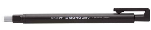 TOMBOW 10 Stück Bleistifte mit Radiergummi Akku ERASER MONO ZERO schwarz