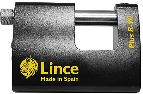 LINCE Cadenas de haute sécurité LINCE PLUS-R90 | Construction monobloc robuste avec haute résistance aux attaques, à l'effraction et à la corrosion.