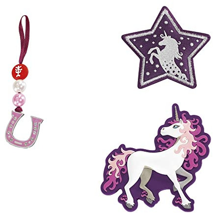 Step by Step Magic Mags „Unicorn Nuala“, 3-teilig, 2 Magnet-Applikationen und 1 Anhänger, als Ergänzung für den Schulranzen oder Vorschulrucksack, für Mädchen