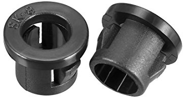 Sourcingmap 50pcs 8mm Mounted Dia Cable Hose Snap Bushing Grommet Protector Black