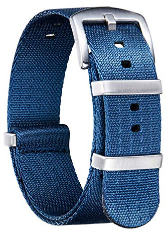 BINLUN Nylon Uhrenarmbänder Dick Premium Ballistic Multicolor Ersatzuhrenarmbänder mit Schwarz/Silbe Edelstahlschnalle für Männer Frauen 18mm 20mm 22mm 24mm (Upgrade Design Version)