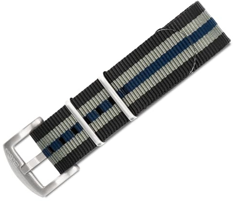 BluShark, Original Collection Uhrenarmband im Militär-Stil, wasserdicht, passend für alle Uhrenmarken, strapazierfähiges Nylon-Uhrenzubehör mit Edelstahl-Schnalle, 18 mm, 20 mm, 22 mm und 24 mm
