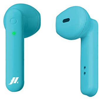 MUSIC HERO TWS Beat True Écouteurs stéréo sans Fil avec Microphone et Bouton de réponse/Fin d'appel, étui de Charge, jusqu'à 2,5 Heures d'écoute de Musique, Bleu