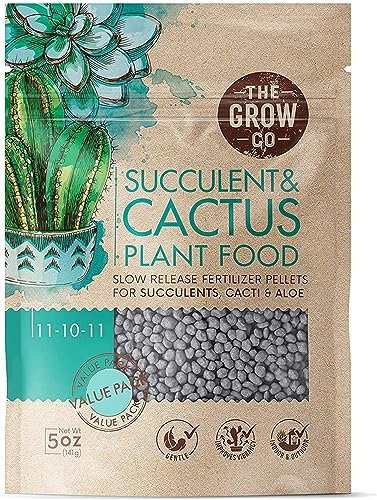 Succulents & Cactus Plant Food - Gentle Long Lasting Formula, Slow Release Fertilizer (Liquid Alternative) for All Potted Succulent, Cacti & Aloe Vera Plants (5 oz)