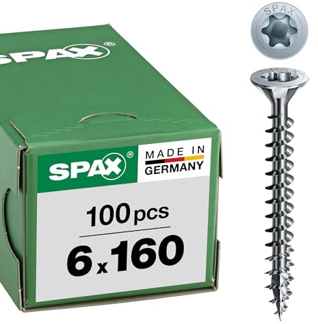 Universalschraube, 6 x 160 mm, 100 Stück, Vollgewinde, Senkkopf, T-STAR plus T30, WIROX - 1191010601605
