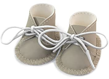 Miniland 31190 Zapatos Dolls 21cm Schuhe für Puppe, 21 cm, grau