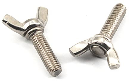 Lot de 20 écrous et boulons papillon M6 en acier inoxydable 304 - Boulons et écrous papillon M6 x 20