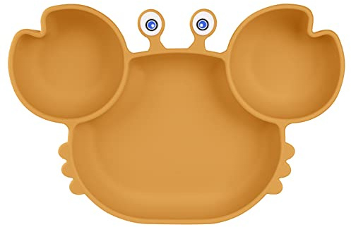 Vicloon babytallrikar, babyskålar i silikon, halkfria med sugkoppar, BPA-fria, barntallrikar, diskbara för diskmaskiner, barntallrikar för spädbarn, småbarn och barn