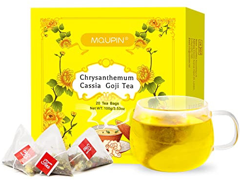 MQUPIN 100g Chrysanthemum Tea Cassia Seed Tea Bags, Combination Health Tea Bags with Chrysanthemum, Cassia, Wolfberry, Osmanthus, Honeysuckle