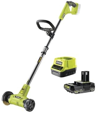 Confezione RYOBI Lavapavimenti RY18PCA-0-18V OnePlus - Con spazzola per fughe - 1 Batteria 2.0Ah - 1 Caricabatterie ra