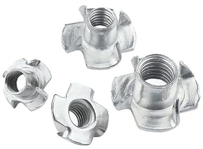 10 Stück/Lot T-Muttern, Gewindeeinsatz, M4 M5 M6 M8 M10, verzinkte vierzinkige T-Mutter für Schränke, Möbel, Klettergriffe-M6
