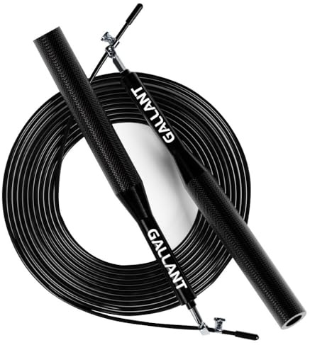 Gallant Skipping Rope for Adults – Speed Fitness Rope with PVC Coated Alloy Steel Cable, Ergonomic Grip Handles & Ball Bearings for Boxing, Cardio, Functional Fitness & Workout