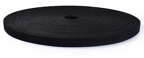 1 Stück Gummiband 6MM Breit,Gummiband Breit Zum Nähen 10 M Lang,Gummiband für Hosenbund,Hosengummi,Elastisches Polyester-Band, Elastic Band für Kleidung,Elastic Band für Haushalt DIY Handwerk-Schwarz