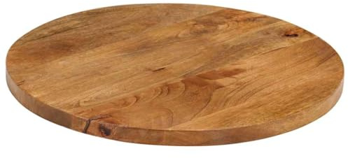 vidaXL Tischplatte Ø 40x2,5 cm Rund Massivholz Mango