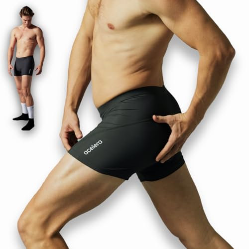 Acelera Fahrradunterhose Herren gepolstert - Polsterung [Carbon-Endurance] Fahrradhose für über 6h Fahrzeit | Radlerhose Herren als unsichtbare Radunterhose - XL