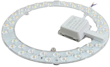 tuwiwol Helle und stabile LED Modul Lichtquelle für langanhaltende Beleuchtung, Vollkreis Lichtlinse, Deckenleuchte aus Aluminium, 48W kreisförmig weiß