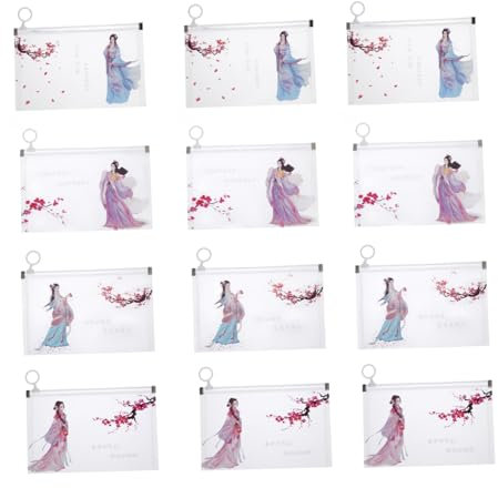 ETHZZLE 12stücke Aufbewahrungstasche Mit Reißverschluss Für Gesichtsbedeckungen Masken-organizer-halter Material Personalisierter Druck Und Färbung Und Abfallfest Tragetasche Für Masken St
