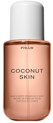 PHLUR Coconut Skin Body Mist, 8 Fl Oz – Hair and Body Perfume for Women, Body Spray with Fresh Coconut, Caramel, and White Florals with Sandalwood & Salted Amber Fragrance
