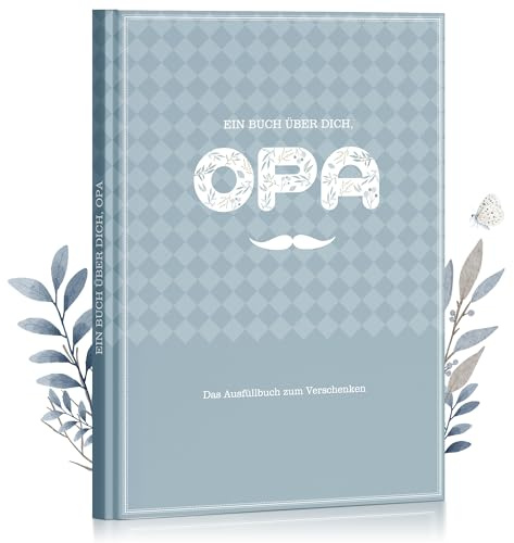 Buch über Opa als Geschenk, Opa was kannst du erzählen | Das persönliche Ausfüllbuch für die Lebensgeschichte deiner Opa | Verschenken für die Opa zum Geburtstag, Weihachten oder Vatertag