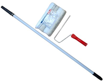 Wand- und Deckenstreicher-Set mit Teleskopstange, Farbwalze 25 cm, Bügel - Farbroller-Set mit Teleskopstiel