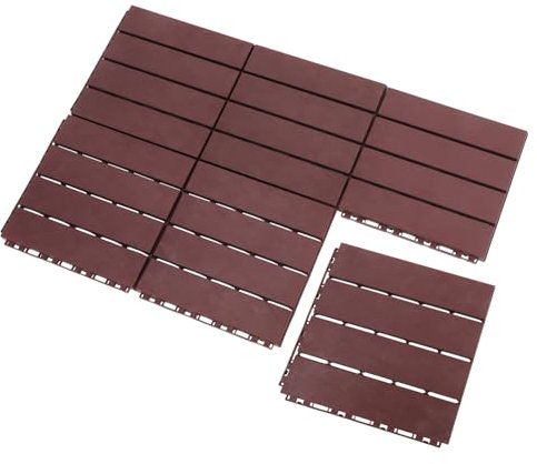 Hemobllo 6stücke Interlocking Deck Fliesen Für Outdoor-bereich Wetterfeste Kunststofffliesen Für Terrasse Balkon Garten Bad Einfache Montage Langlebig Und Pflegeleicht