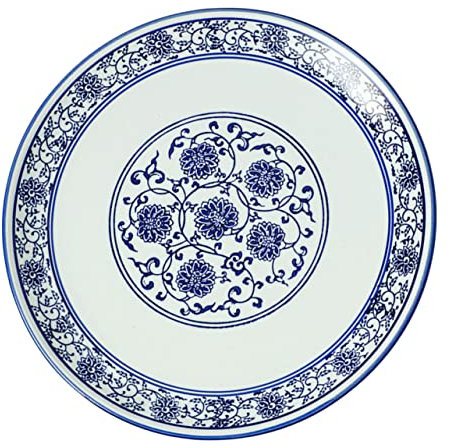 Cabilock Assiette En Porcelaine Bleue Et Blanche Plats De Service Pour Fruits Secs Avec Couvercles Plateau À Fruits Assiette De Table De Présentation Plateau De Service Avec