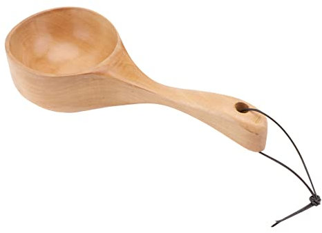 DECHOUS Natural Wood Water Ladle Scoop Spoon Wooden Ladle Japanese Style Utensil Multi-Purpose for Tea Wine Soup