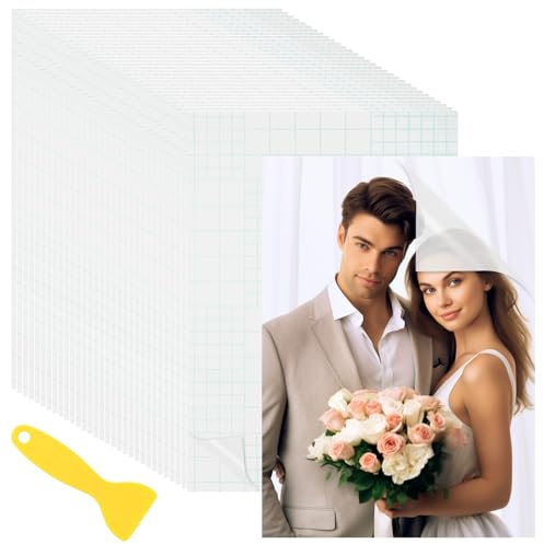 XTUDOU® 50 Blatt Kaltlaminierfolie, Laminierfolien A4 Kaltlaminierfolie, Kaltlaminierfolie A4 Selbstklebend, Wasserdicht Selbstklebende Laminierfolie für Bastelarbeiten, Exemplare, Dokumente