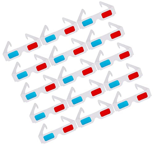 QUMIIRITY Gafas 3D De Papel Anaglifo Rojo-Azul para Cine 3D y Juegos Paquete De 40 Unidades Desechables Diseño Ligero Uso Familiar y Portátil Adecuado para Ver Casa