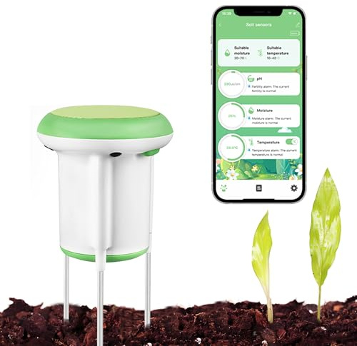 Humidimètre de sol Zigbee : hygromètre pour plantes, capteur sans fil intelligent avec contrôle par application, détecteur de température des plantes, moniteur d’eau pour plantes, nécessite Tuya Hub