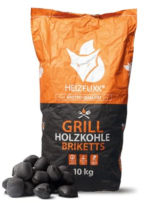 Grillholzkohlebriketts 10kg 1 Paket - Grillbriketts Grillkohle Grillholzkohle Kohle Hartholz BBQ Gastro Restaurant Smoker Dutch Oven Steakhouse Profi Premium Qualität