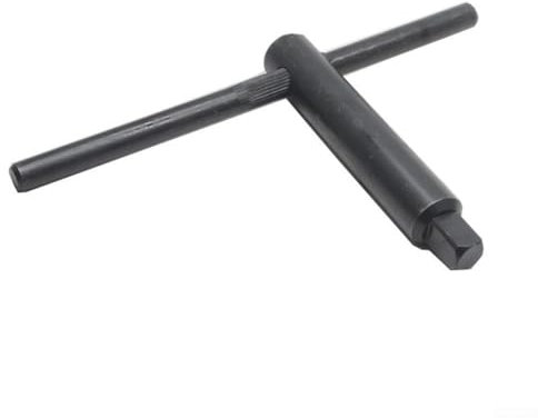 URPIZY Metall Drehfutter Vierkantschlüssel Spannschlüssel Werkzeug Für CNC Fräsmaschine Drehmaschine Mit T-Griff Rutschfest Gehärteter Kohlenstoffstahl Schwarz In 8Mm 10Mm 12Mm 14Mm 17Mm(8 * 8)