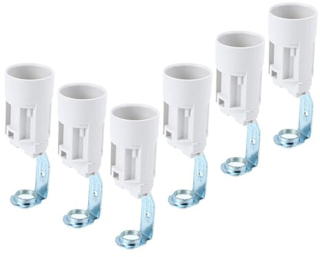 COLLBATH Adaptador de Portalámparas para Candelabros Casquillo E14, 6 Piezas, Fácil Instalación y Resistente Corrosión para Lámparas de Mesa y Barra