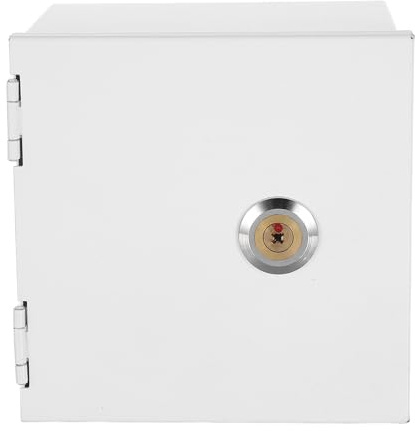 IMIKEYA Scatola elettrica esterna tipo 86 bianca e antifurto resistente alle intemperie con serratura di sicurezza per prese a muro adatta per uso industriale ed esterno