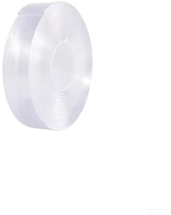 Besttoolifes Nastro biadesivo, trasparente, riutilizzabile, lavabile, per montaggio a parete, organizer per cavi, piastrelle, vetro, metallo, superfici in plastica (2 m)