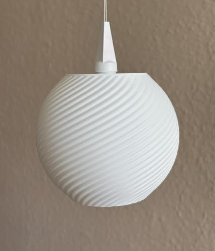 Alternativer Lampenschirm für Weihnachtsstern A1 (13cm) – moderne 3D-gedruckte Kugelschirme, ganzjährig nutzbar, einfache Montage, Schirm Twist