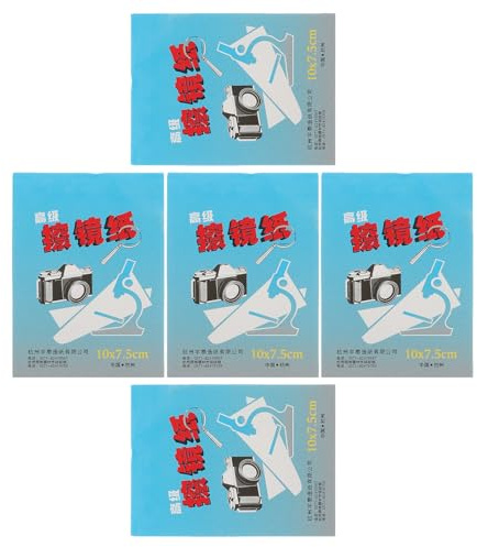 OSALADI Papel de Limpieza 250 Hojas de Papel Especial para Lentes de Cámara y Microscopio Formato en Cuaderno para Limpieza Eficaz y Uso en Variedad de Escenas