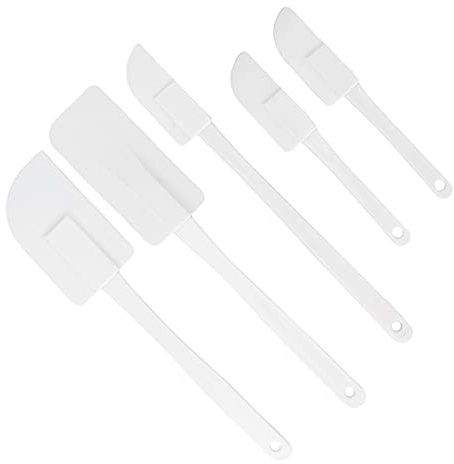 Cryfokt Set di 5 Bastoncini di Cera Multifunzionali Spatole di Cera in Silicone, Applicatore a Spatola per Depilazione Riutilizzabile Antiaderente, Agitatore per Ceretta Resistente Al Calore per Uso