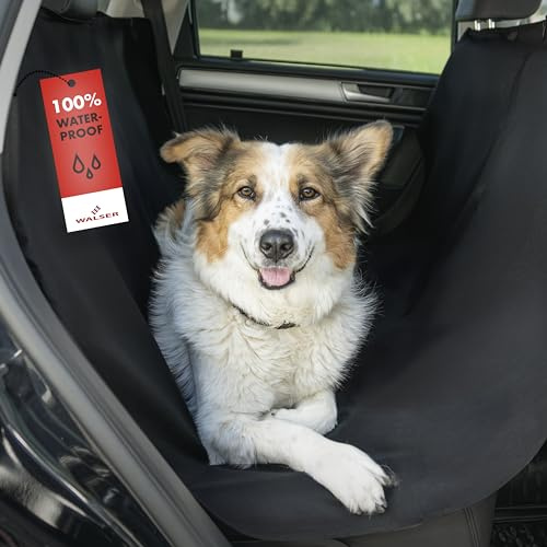 Walser Hundedecke Nero, Wasserabweisende Rücksitzbank-Schutzdecke, Universeller Kofferraumschutz, Auto-Hundedecke, PKW-Kofferraummatte