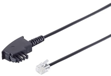 S/CONN maximum connectivity TAE F auf RJ11 Telefonkabel, Westernkabel, 6/4, Universal, 3m