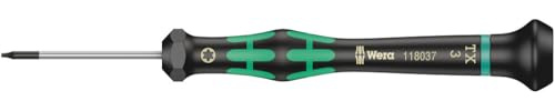 Wera 05118037001 2067 Tournevis électronicien TORX, TX 3 x 40 mm, Noir/vert
